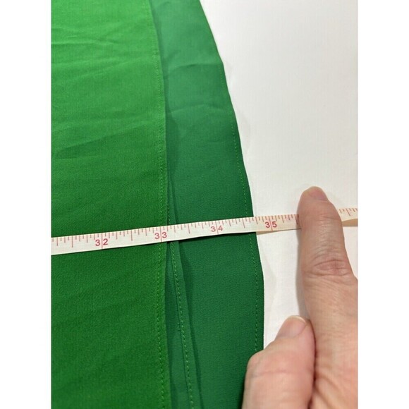 Alice + Olivia Halter Dress Bright Green Large Silk Dopamine Dressing - Picture 6 of 9